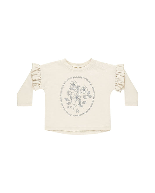 RYLEE + CRU RUFFLE LONG SLEEVE TEE - WILDFLOWER