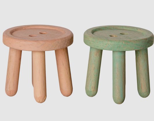 STOOL SET, MOUSE-LIGHT ROSE/LIGHT MINT