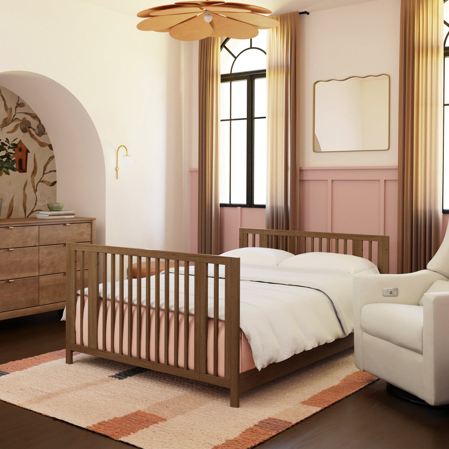 BABYLETTO ROLLI 9-IN-1 CONVERTIBLE ALL-STAGES CRIB WITH BASSINET & TODDLER BED CONVERSION KITS