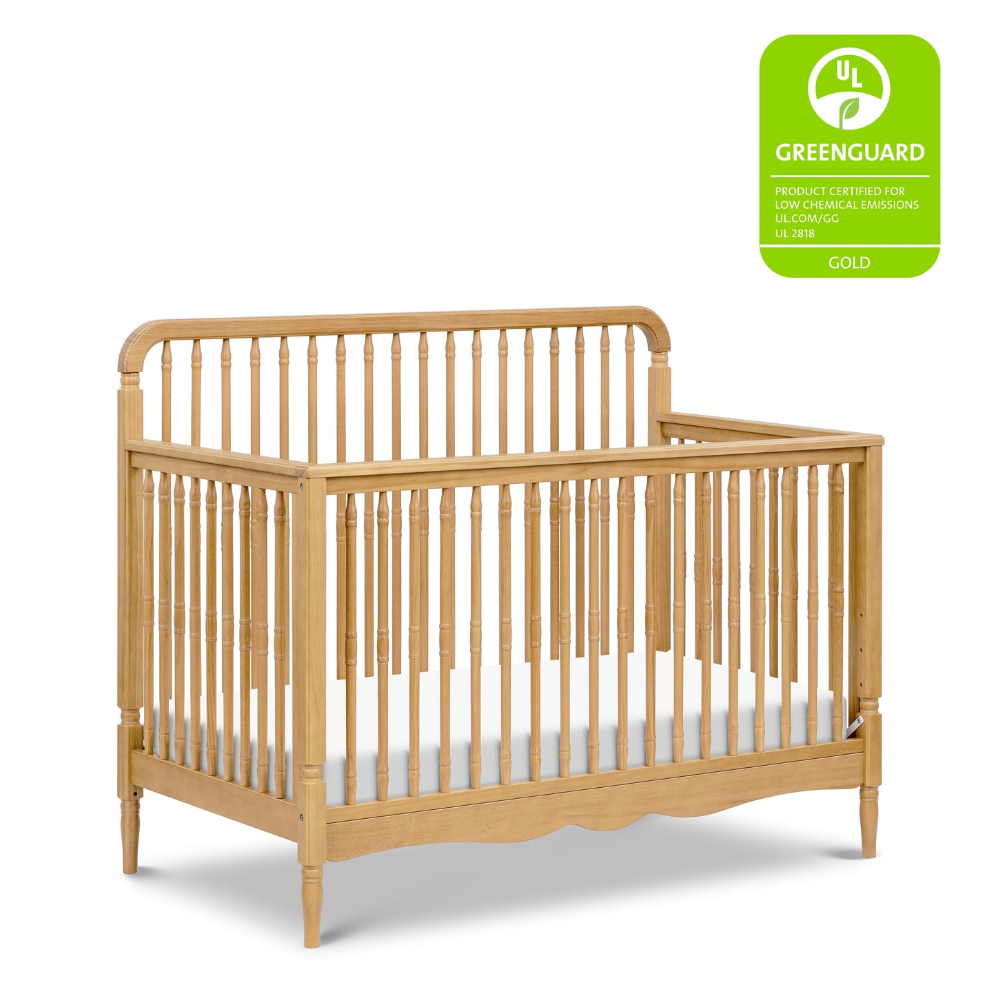 Liberty 4-in-1 Convertible Spindle Crib in Warm White
