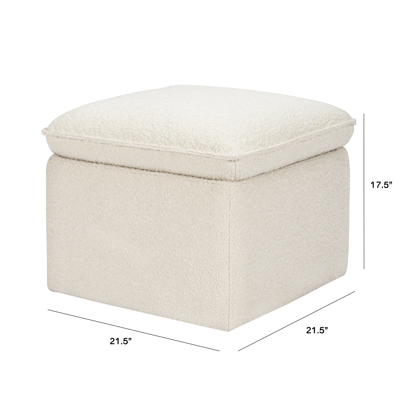 BABYLETTO CALI STORAGE OTTOMAN IN BOUCLE