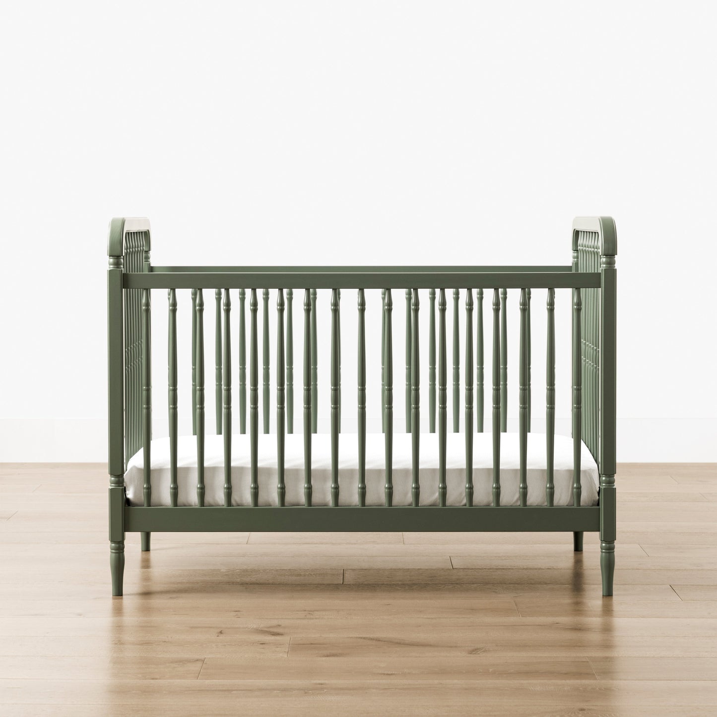 Liberty 3-in-1 Convertible Spindle Crib w/Toddler Bed Conversion Kit in Dusty Rose