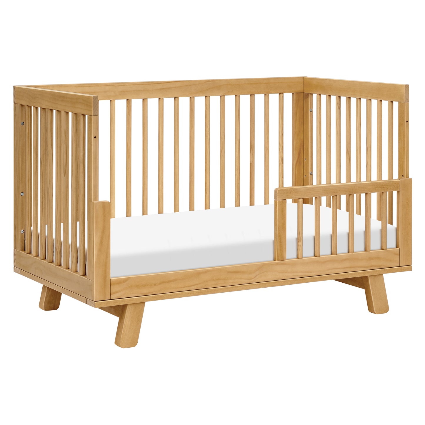 Hudson 3-in-1 Convertible Crib w/ToddlerBedConversionKit in White/Washed Natural