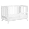 Scoot 3-in-1 Convertible Crib w/ToddlerBedConversion Kit in White/WashedNatural