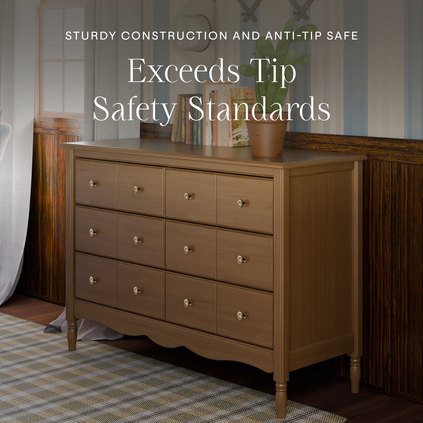 Liberty 6-Drawer Assembled Dresser in Cove Blue