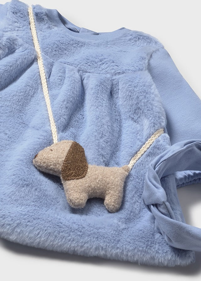 MAYORAL DRESS WITH HEADBAND AND PURSE DREAM BLUE