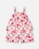 DEUX PAR DEUX ORGANIC COTTON JERSERY ROMPER PINK PRINTED CHERRIES