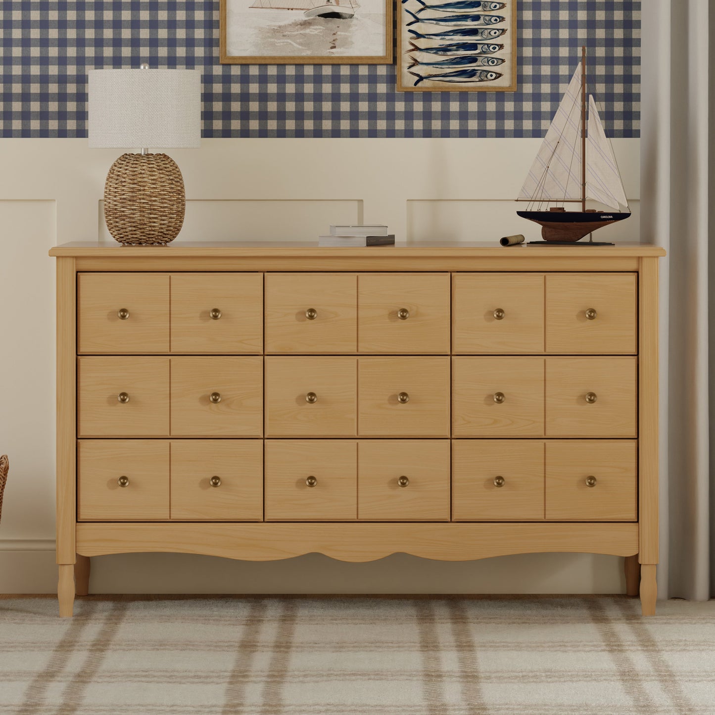 Liberty 9-Drawer Assembled Dresser in Natural Walnut