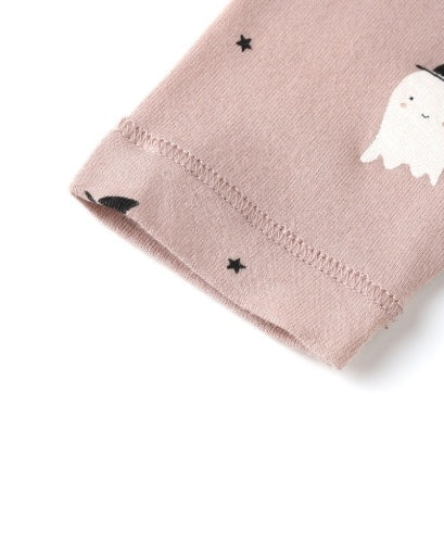 QUINCY MAE BAMBOO PAJAMA SET - PINK GHOSTS