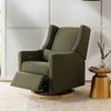 Kiwi Glider Recliner w/ Electronic Control and USB in Ivory Boucle w/Gold Base