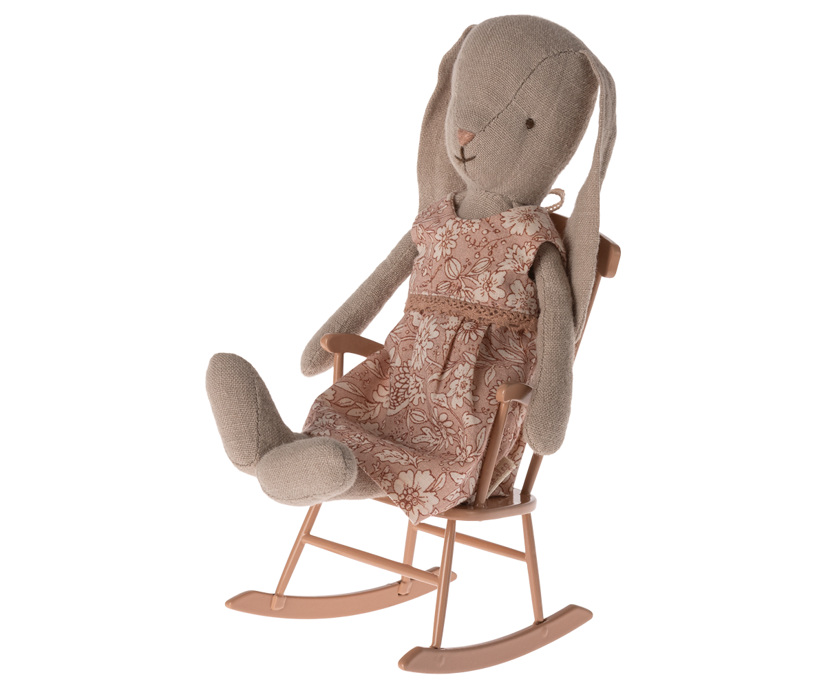 MAILEG ROCKING CHAIR,MINIATURE- DARK POWDER