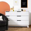 Hudson 6-Drawer Double Dresser, Assembled in Honey