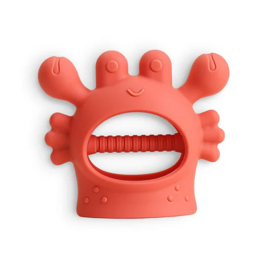 BITZY GRIP  SILICONE TEETHER - CARL THE CRAB