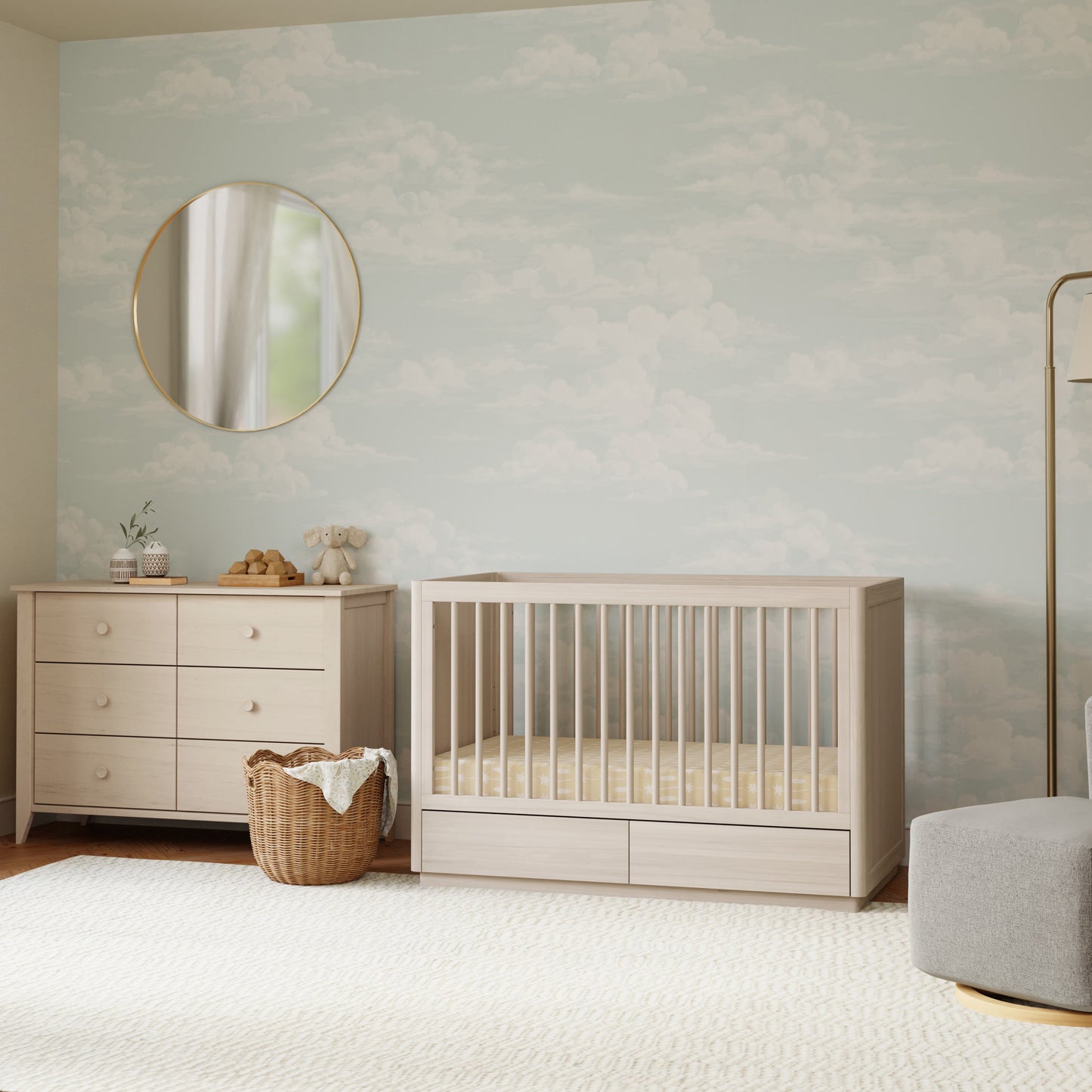 BABYLETTO BENTO 3-IN-1 CONVERTIBLE STORAGE CRIB WITH TODDLER BED CONVERSION KIT