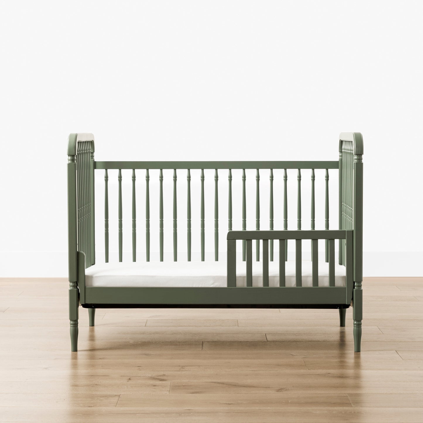 Liberty 3-in-1 Convertible Spindle Crib w/Toddler Bed Conversion Kit in Dusty Rose