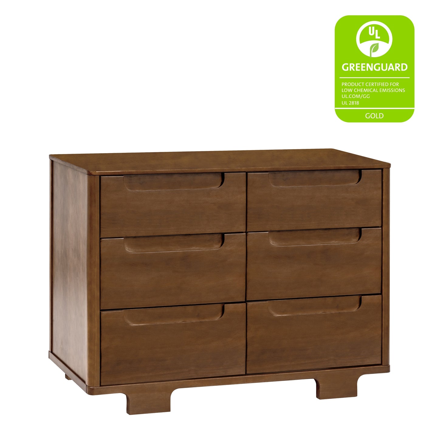 Yuzu 6-Drawer Dresser in Natural Walnut