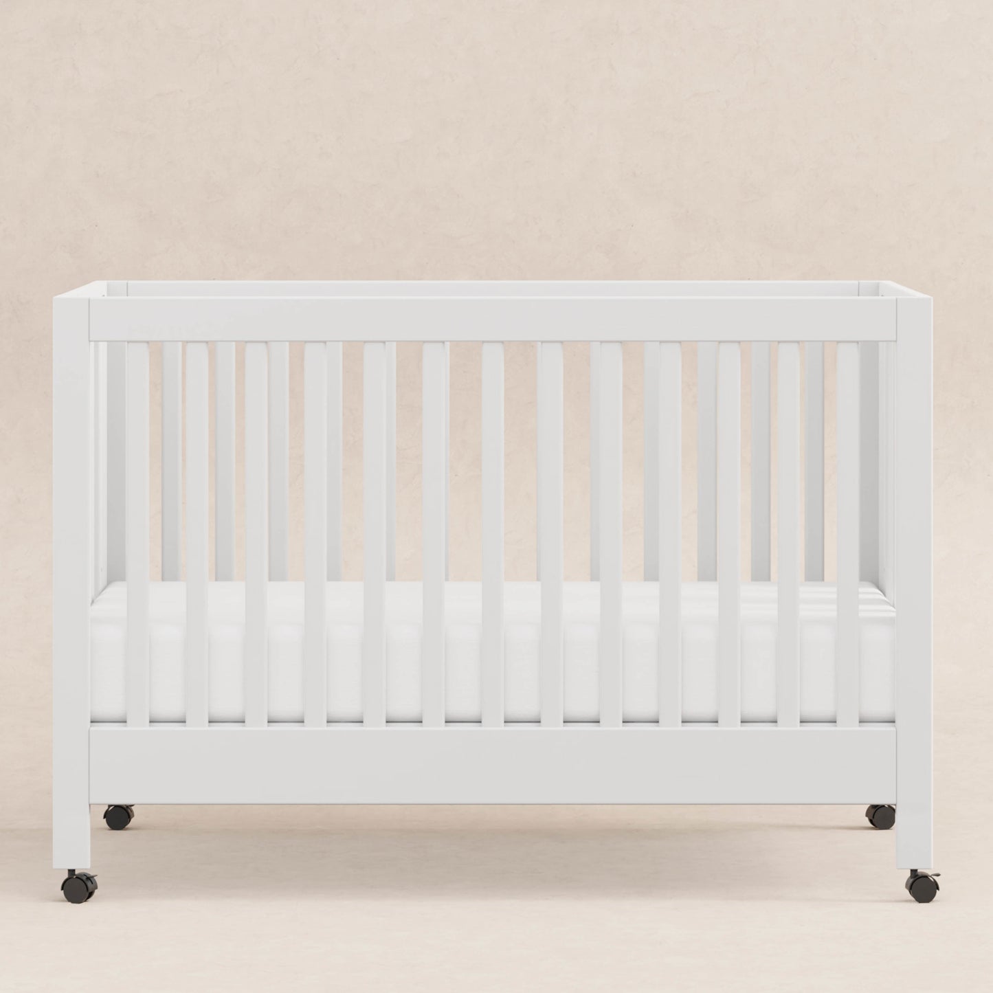 Maki Full-Size Folding Crib w/ Toddler Bed Conversion Kit in Honey