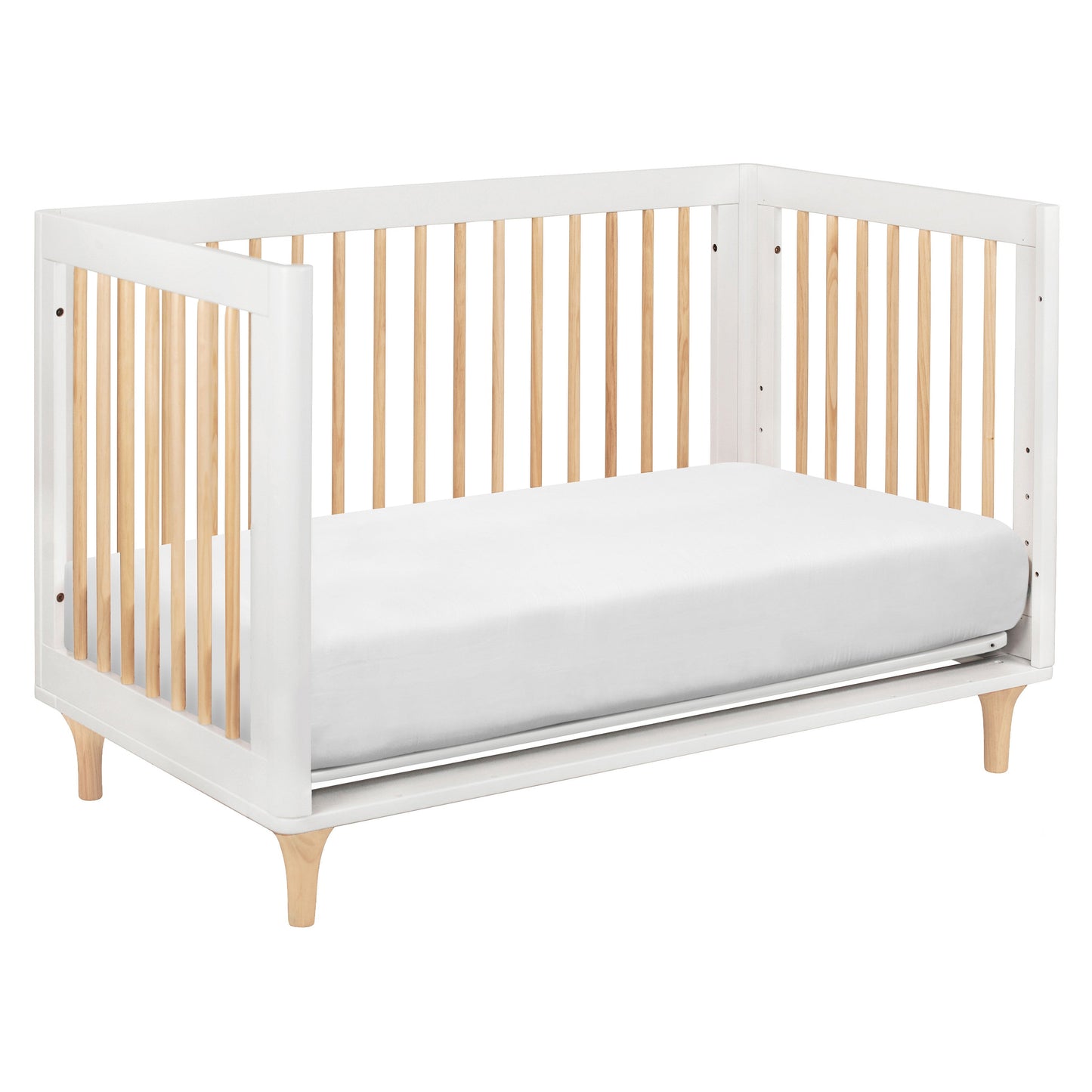 Lolly 3-in-1 Convertible Crib w/Toddler Bed Conversion in Crimson/Natural