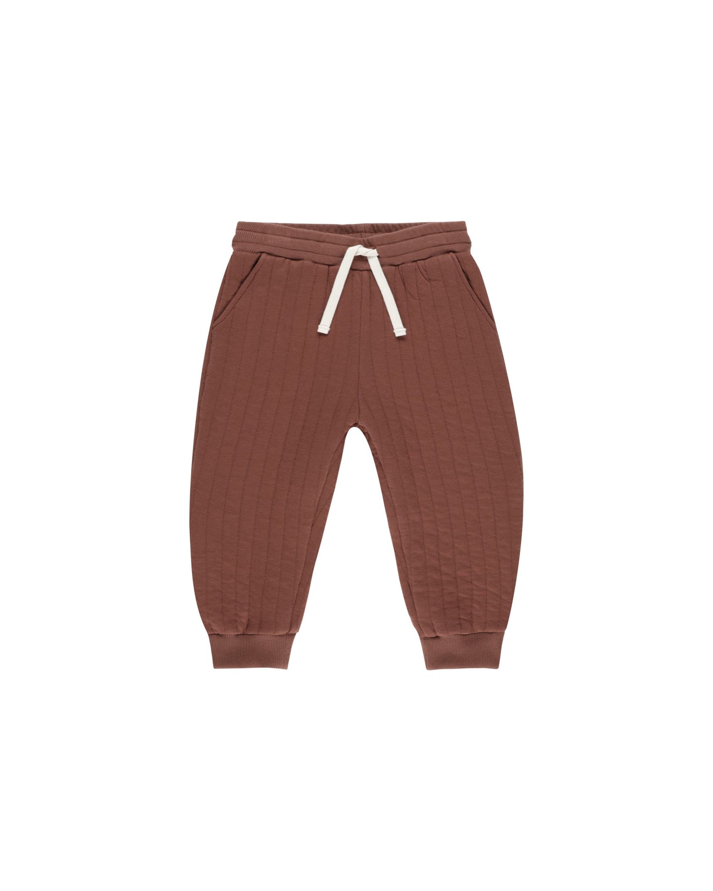RYLEE AND CRU QUILTED PANT BRICK