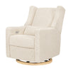 Kiwi Glider Recliner w/ Electronic Control and USB in Ivory Boucle w/Gold Base