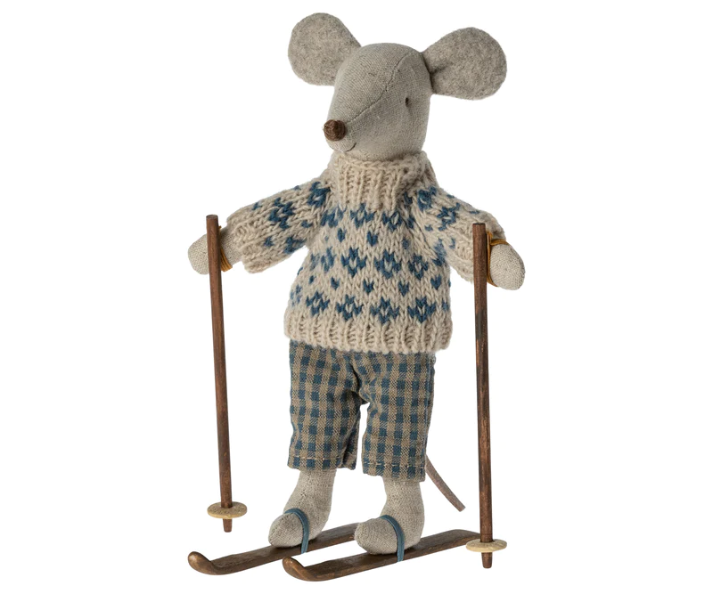 MAILEG WINTER MOUSE SKI SET, DAD