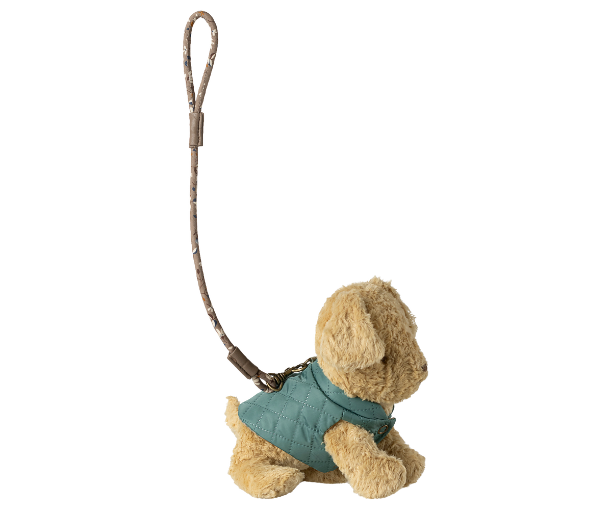 MAILEG PET SUPPLY, HARNESS AND LEASH - DARK MINT