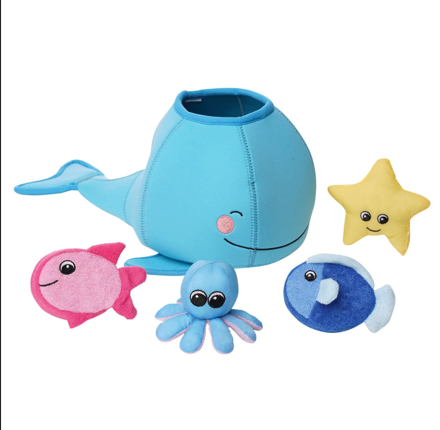 WHALE FLOATING FILL N SPILL BATH TOY
