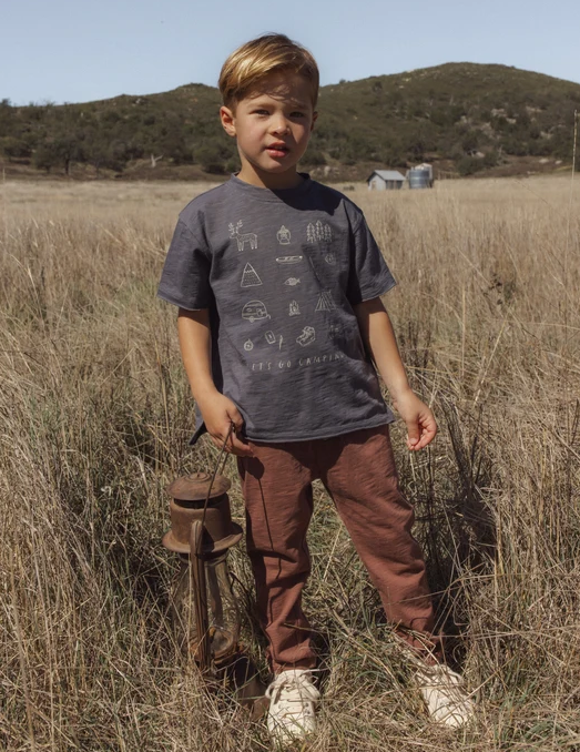 RYLEE & CRU RAW EDGE TEE LET'S GO CAMPING