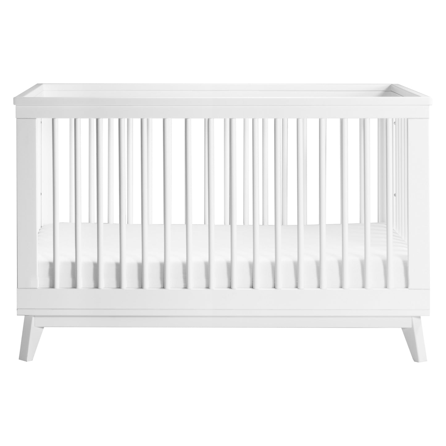 Scoot 3-in-1 Convertible Crib w/ToddlerBedConversion Kit in White/WashedNatural