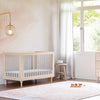 Lolly 3-in-1 Convertible Crib w/Toddler Bed Conversion in Crimson/Natural