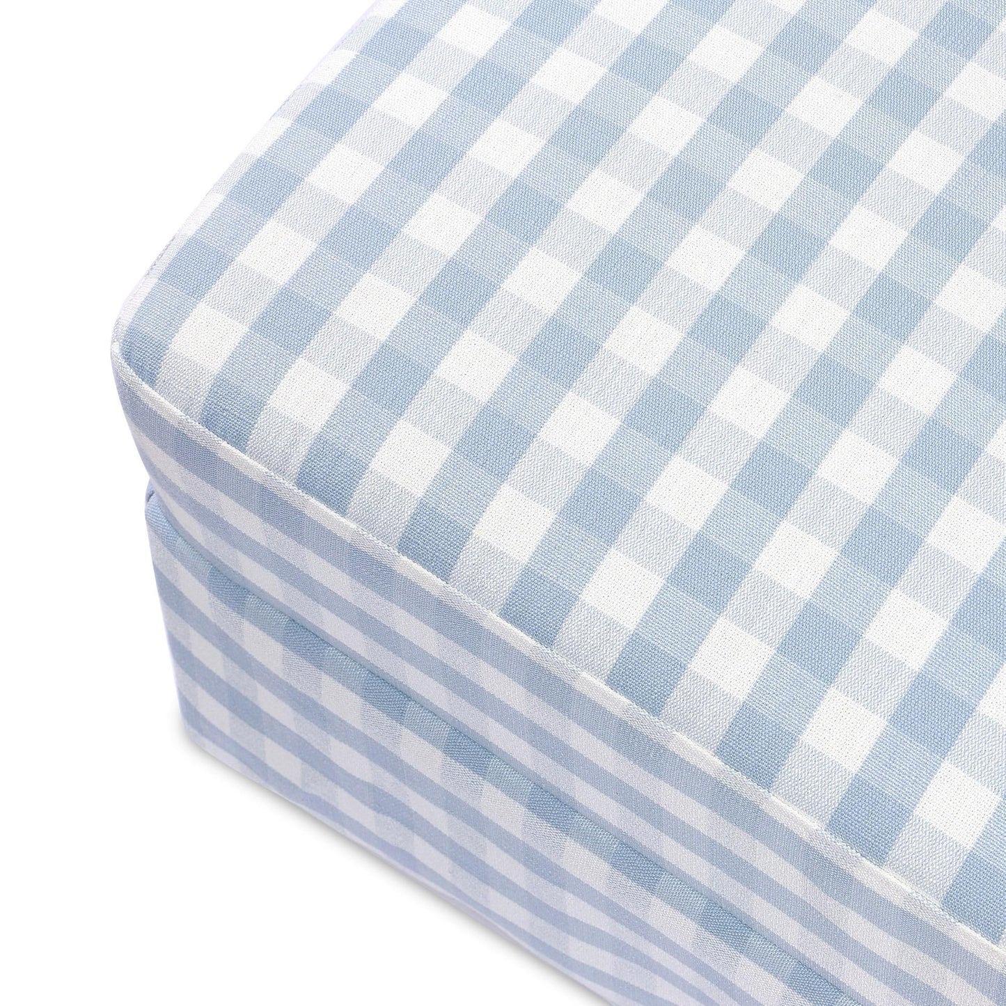 Crawford Gliding Ottoman in Tan Gingham