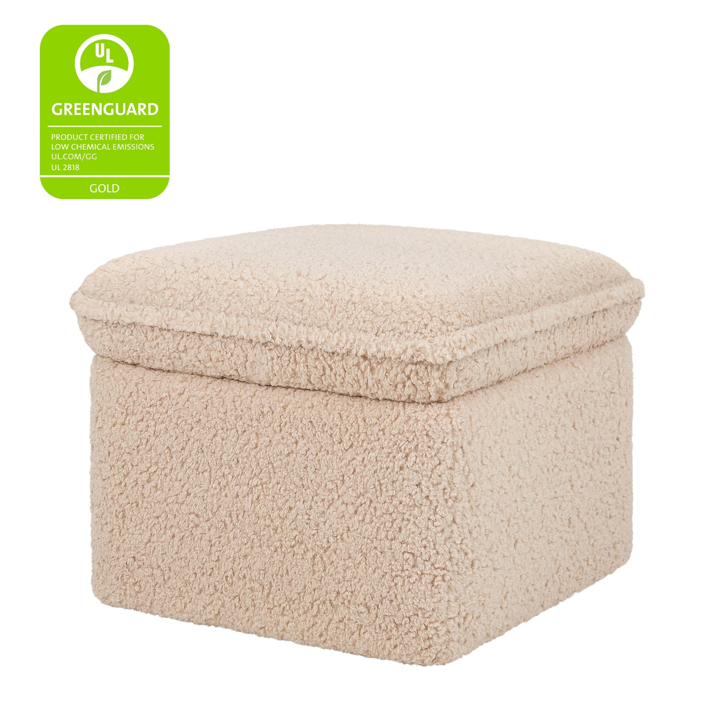 BABYLETTO CALI STORAGE OTTOMAN IN SHEARLING
