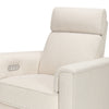 Willa Power Glider Recliner w/ adj. headrest & USB in Performance Grey Eco-Weave w/Light Wood Base