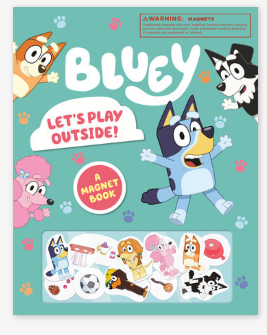 BLUEY PLAY OUTSIDE MAGNET BOOK