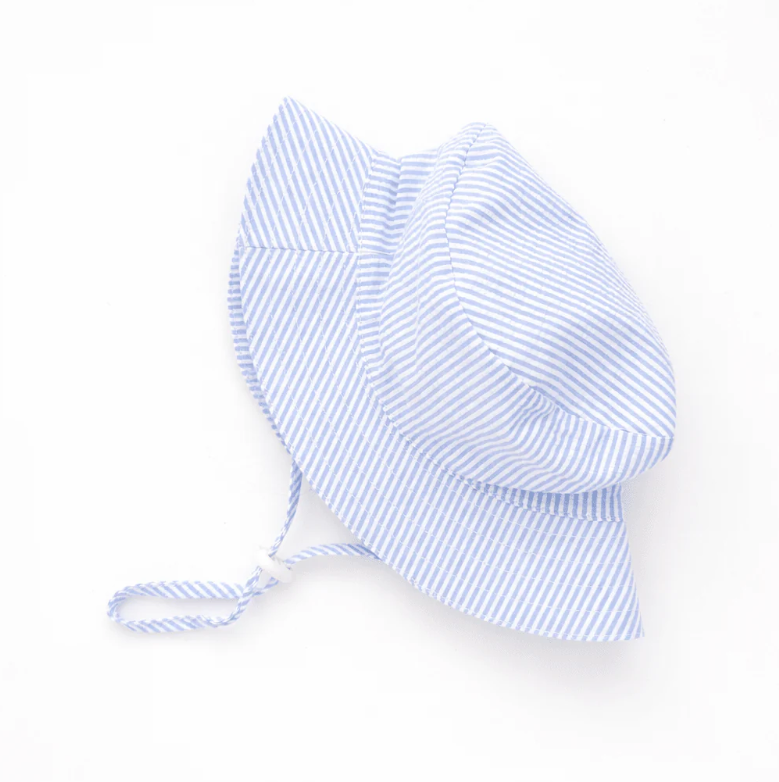 BLUE SEERSUCKER  BUCKET HAT