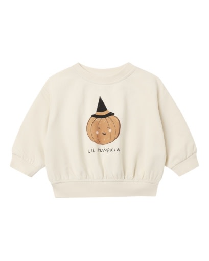 QUINCY MAE RELAXED FLEECE SWEATSHIRT LIL PUMPKIN