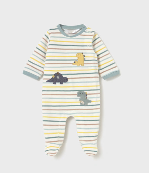 MAYORAL BOY VELOUR STRIPED ONSIE