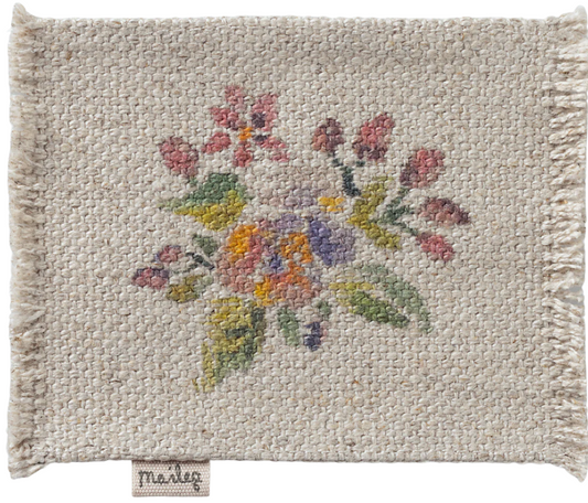 MAILEG RUG, FLOWERS - SMALL