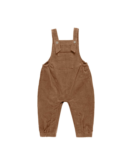 QUINCY MAE CORDUROY BABY OVERALLS CINNAMON