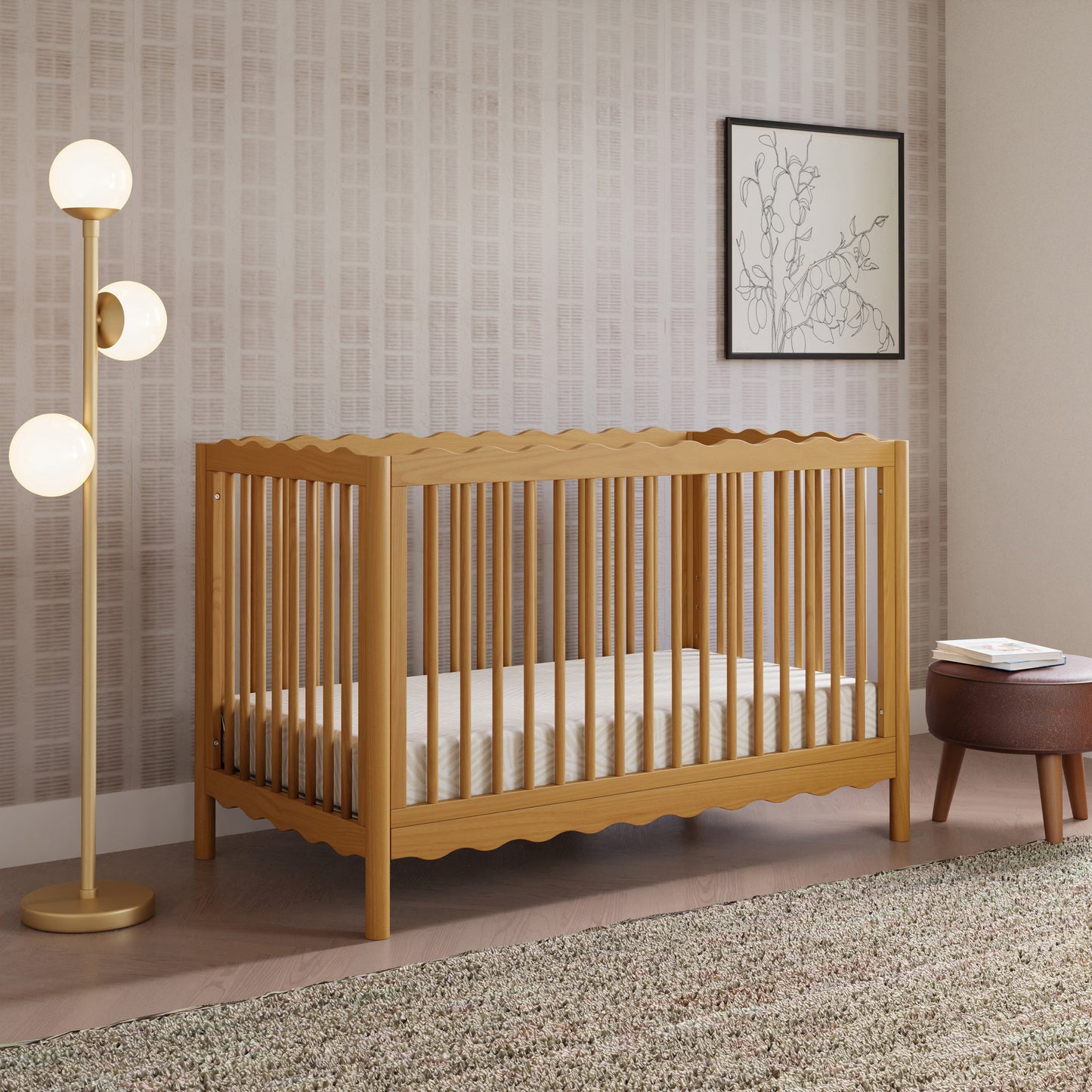 BABYLETTO SWELL 4-IN-1 CONVERTIBLE CRIB WITH TODDLER BED CONVERSION KIT