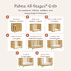 BABYLETTO PALMA 8-IN-1 CONVERTIBLE ALL-STAGES CRIB WITH BASSINET & TODDLER BED KIT