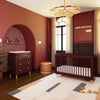 Lolly 3-in-1 Convertible Crib w/Toddler Bed Conversion in Crimson/Natural