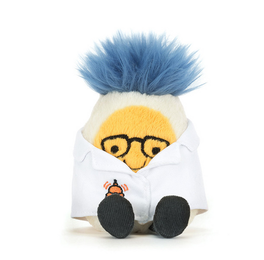 JELLYCAT AMUSEABLES BOILED EGG SCIENTIST OUTFIT