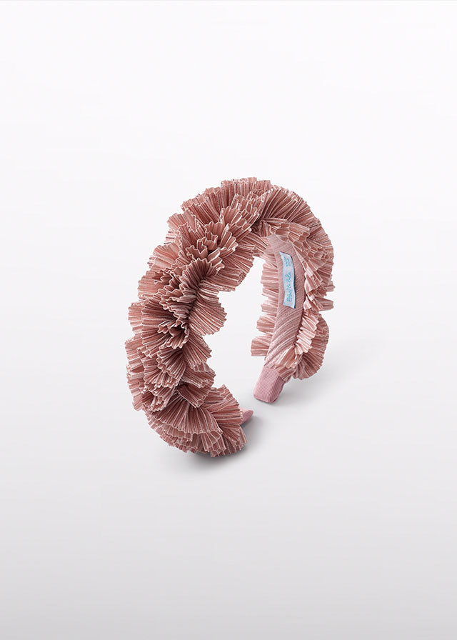 ABEL & LULA GIRL PLEATED KNIT HEADBAND - PETAL