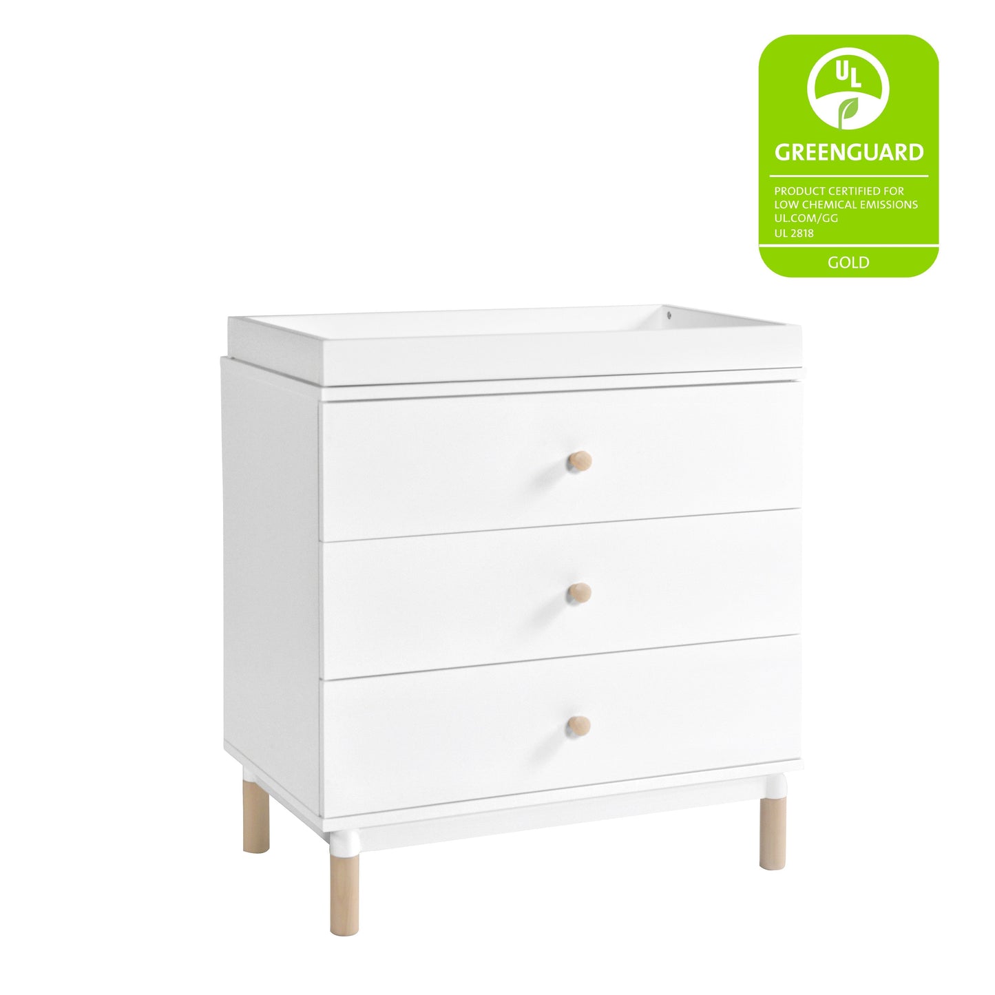 BABYLETTO GELATO 3-DRAWER CHANGER DRESSER WITH REMOVABLE CHANGING TRAY