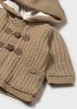 MAYORAL BOY LINED KNIT CARDIGAN TOFFEE