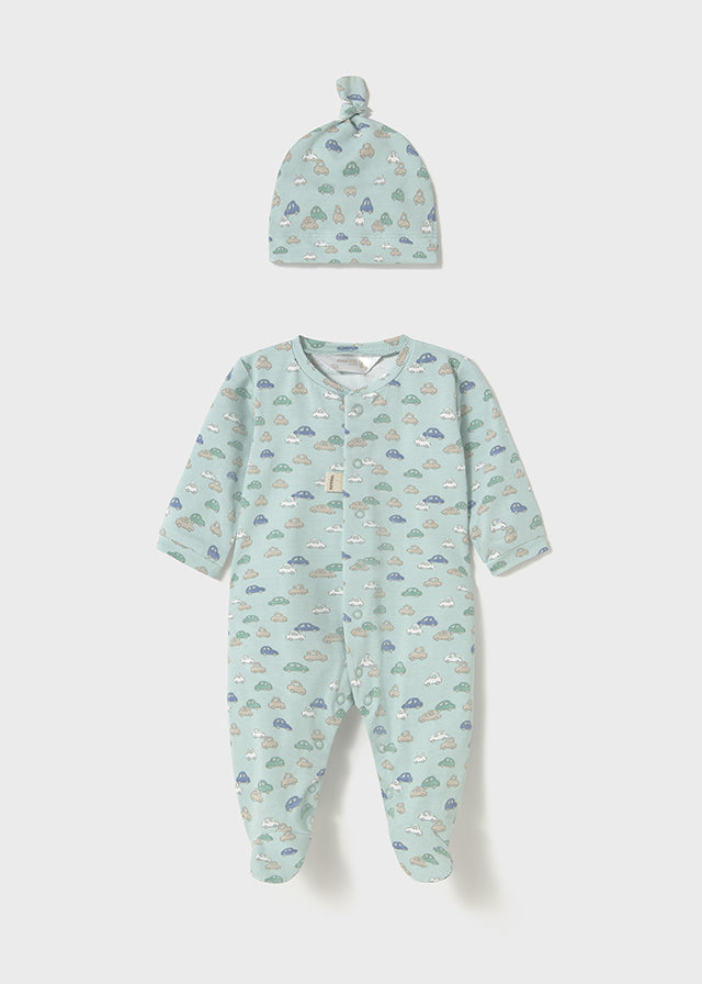 MAYORAL LONG ONESIE WITH HAT