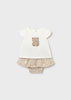 MAYORAL GIRL SKIRT AND TEDDY BEAR T-SHIRT SET