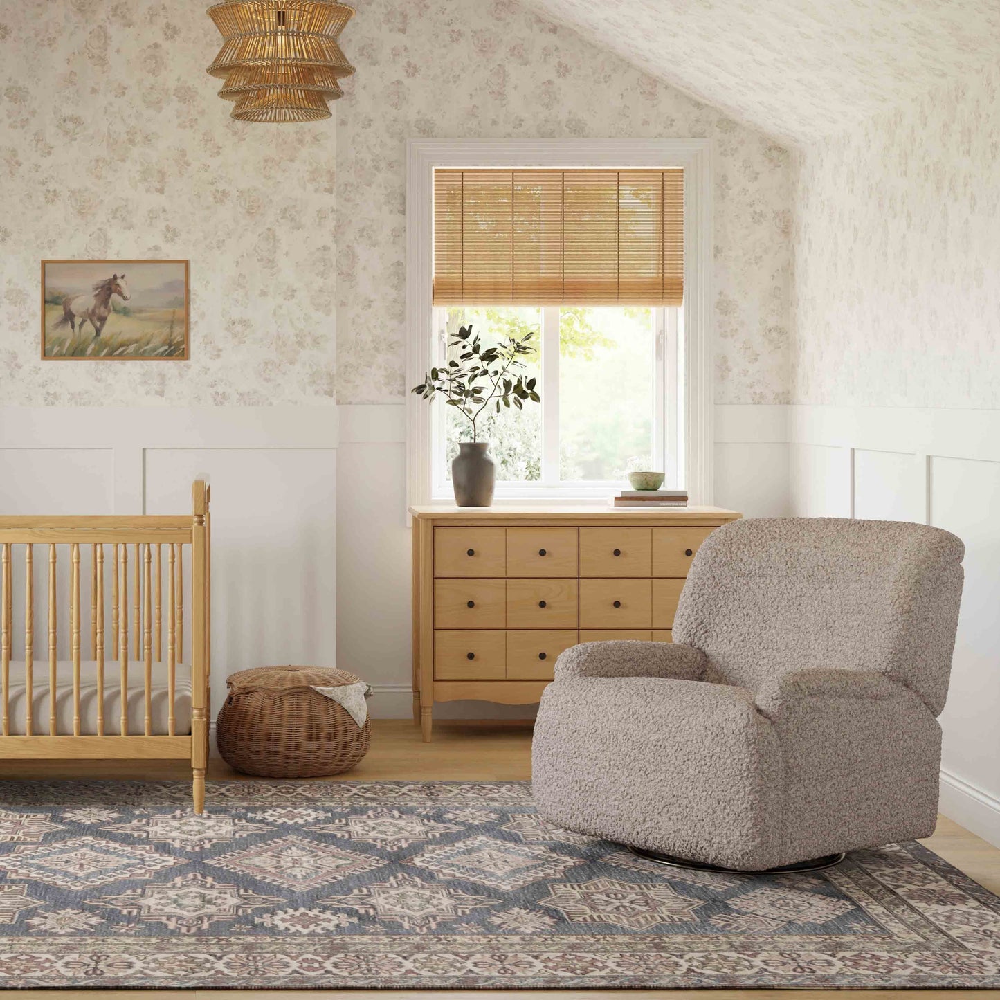 BABYLETTO WINSLOW EXTRA WIDE RECLINER AND SWIVEL GLIDER