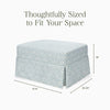 MORRIS & CO. X NAMESAKE CRAWFORD GLIDING OTTOMAN